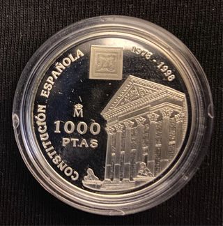 Moneda Plata XX Aniversario Constitución Española