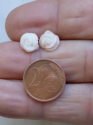 Orecchini Rose Corallo Rosa 925 Vintage