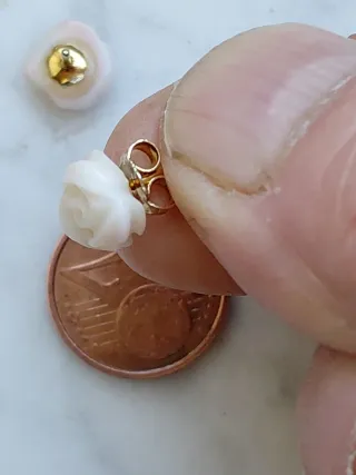 Orecchini Rose Corallo Rosa 925 Vintage