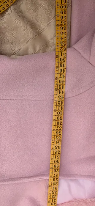 Abrigo rosa con pelo desmontable xl/xxl.