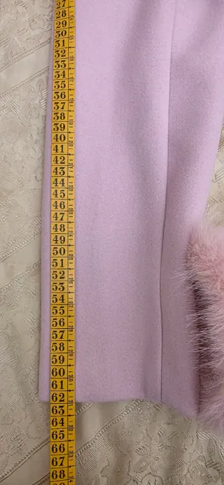 Abrigo rosa con pelo desmontable xl/xxl.