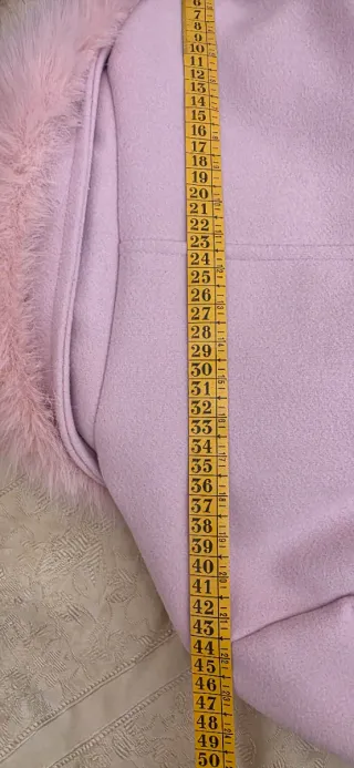 Abrigo rosa con pelo desmontable xl/xxl.