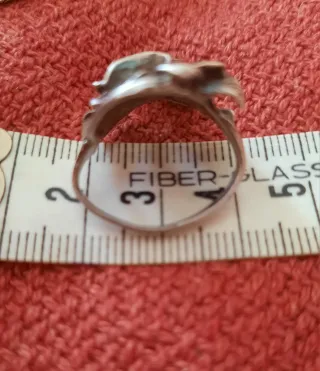 Anillo Plata Rosa Grande Talla 6