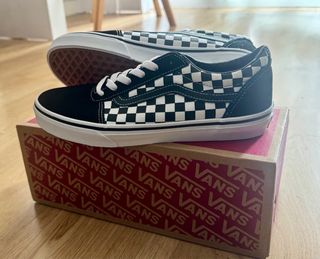 Zapatillas Vans Checkerboard Negras y Blancas