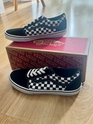 Zapatillas Vans Checkerboard Negras y Blancas
