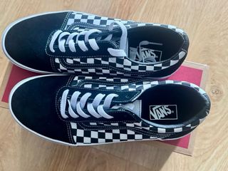 Zapatillas Vans Checkerboard Negras y Blancas