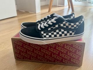 Zapatillas Vans Checkerboard Negras y Blancas