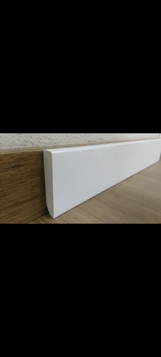 Rodapié PVC Lacado Blanco 90x10