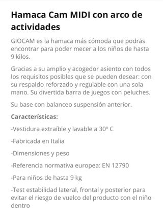 Hamaca Columpio Bebé