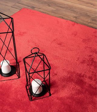 Alfombra salón/dormitorio roja