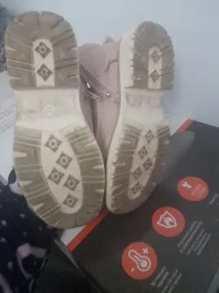 Botas niña talla 32 beige/rosa