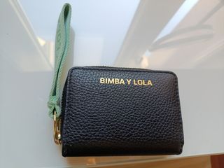 Cartera Bimba y Lola negra con asa verde