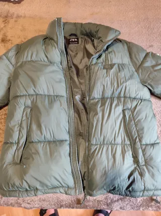 Plumífero Zara Hombre Talla M Verde