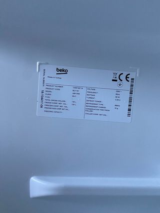 Nevera Beko pequeña sin congelador