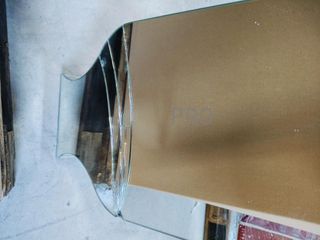 Vaso decorativo da terra moderno, grande in cristallo con cristalli, struttura in MDF, 70 x 29 x 15 cm, argento