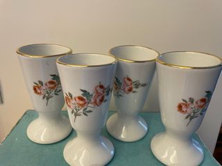 Set 4 Bicchieri Vasi Porcellana Limoges