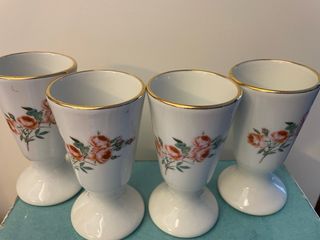 Set 4 Bicchieri Vasi Porcellana Limoges