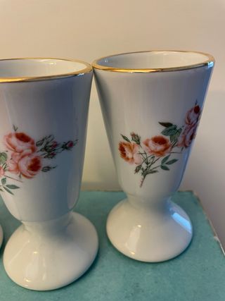 Set 4 Bicchieri Vasi Porcellana Limoges