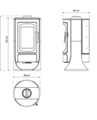 Estufa de Leña Royce Fundicion 9kW Nueva CAST1008