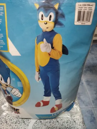 Disfraz Sonic Talla 7-8 años