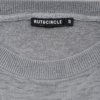 Jersey mujer gris efecto camisa talla S oficina