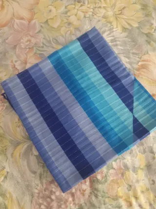 Foulard Olga Greco vintage blu e bianco