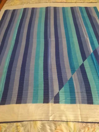 Foulard Olga Greco vintage blu e bianco