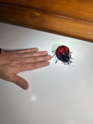 Mariquita decorativa metalica