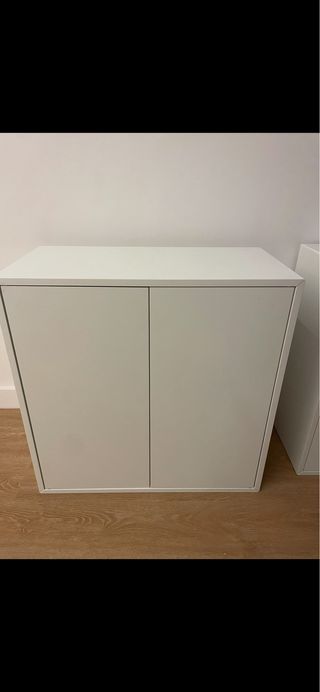 Mueble de entrada y zapatero blanco