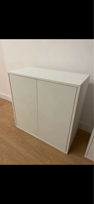 Mueble de entrada y zapatero blanco