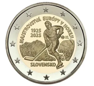 Moneda 2 euros Eslovaquia 2025 Hockey
