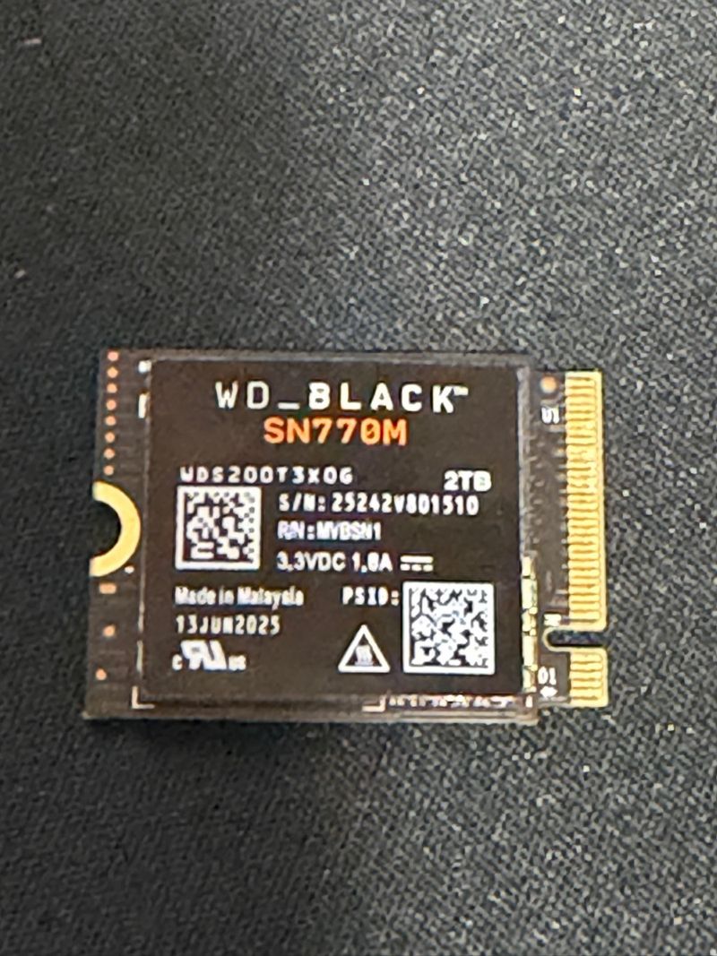 SSD WD_BLACK SN770M 2TB NVMe Gen4 Steam Deck ROG
