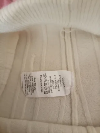 Pantaloni a coste bianchi