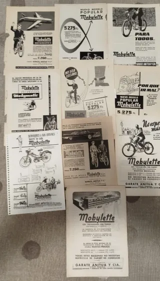 Vespa, Mobylette,Lube. Anuncios años 50/60