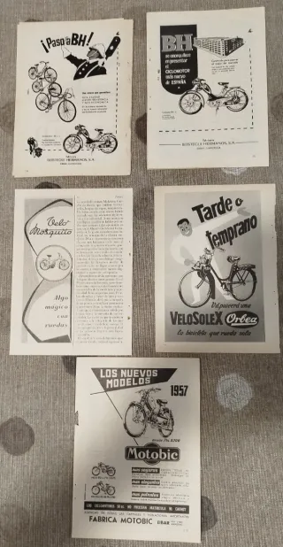 Vespa, Mobylette,Lube. Anuncios años 50/60