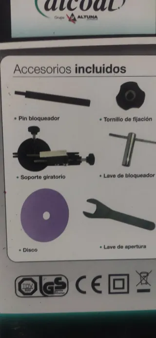 Afilador de cadenas con accesorios