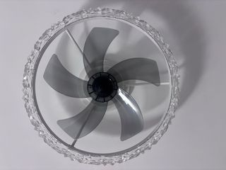 Lámpara techo cristal con ventilador