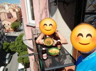 Tavolo pieghevole in metallo ideale per balcone o terrazzo