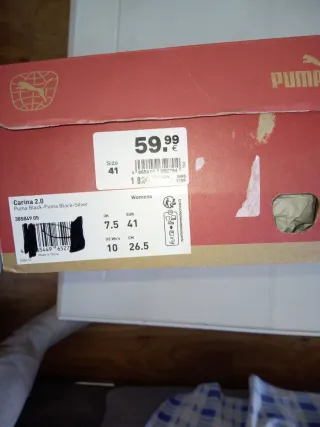 Zapatillas Puma Talla 41 Negras Nuevas