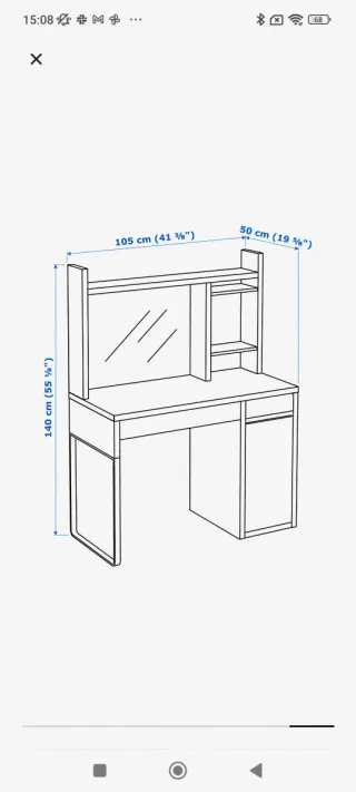 Escritorio Ikea Micke con estantería, como nuevo!