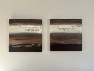 Set 2 Quadri Astratti in Tela