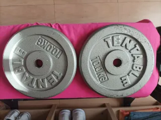 Discos de pesa 10kg.