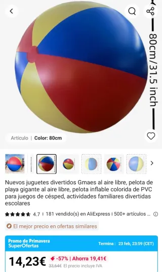 Dos pelotas Pelota Gigante Playa