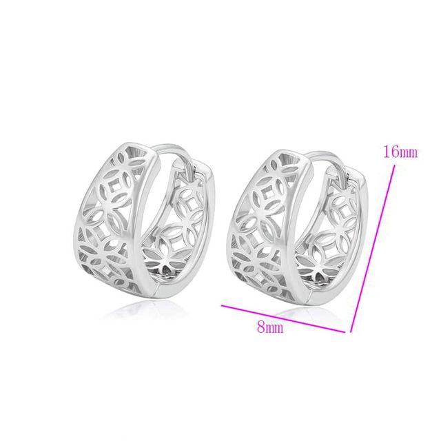 Brincos de cobre platinado com design