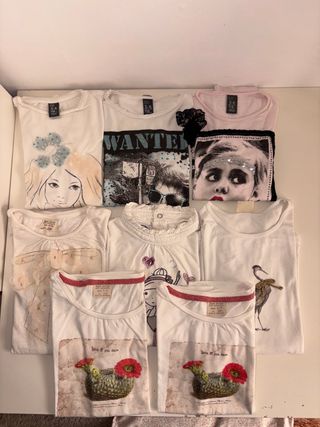 Lote 8 Camisetas Niña Tallas Variadas
