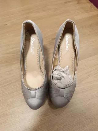 Zapatos fiesta plateados talla 36