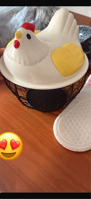 Cesta de huevos Zazumi diseño gallina