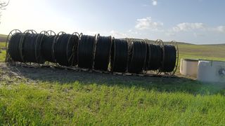 Rollos de goma de goteo con carretes