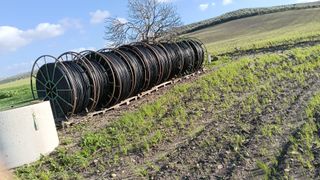 Rollos de goma de goteo con carretes
