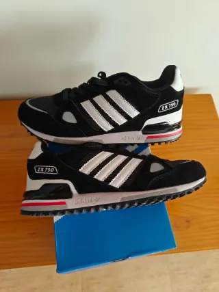 Adidas ZX 750 Talla 42 Negro Blanco